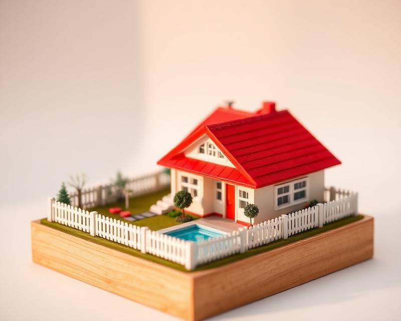Handmade school house model